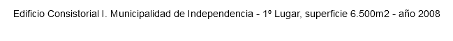 Edificio Consistorial I. Municipalidad de Independencia - 1º Lugar, superficie 6.500m2 - año 2008